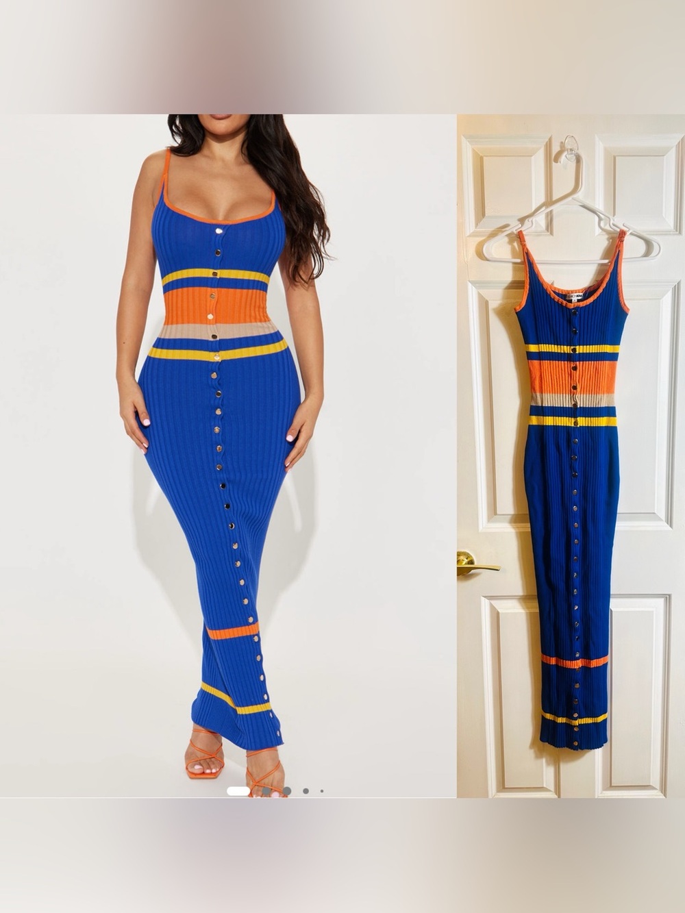 Fashion Nova Affectious Rush
Maxi Dress - Blue/combo